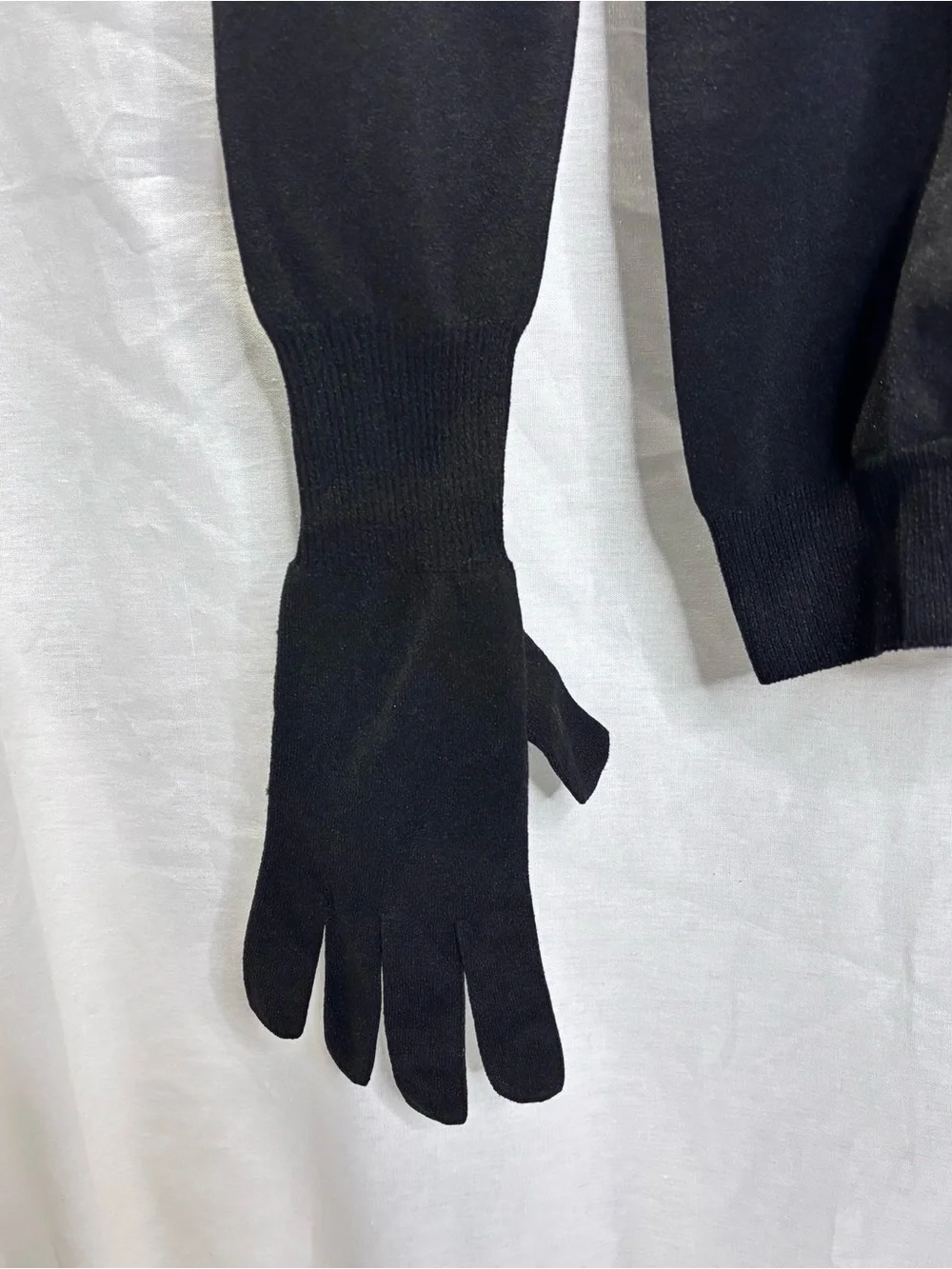Balenciaga Black Turtleneck with Integrated Glove Sleeves